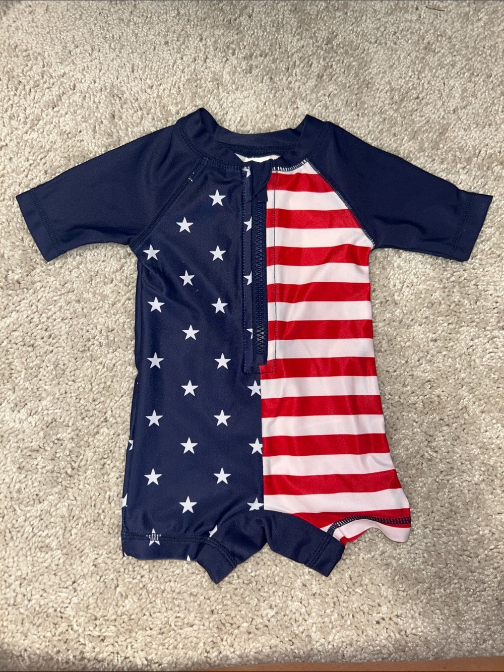 Old Navy Red, White & Navy Baby One-Piece Swimsuit